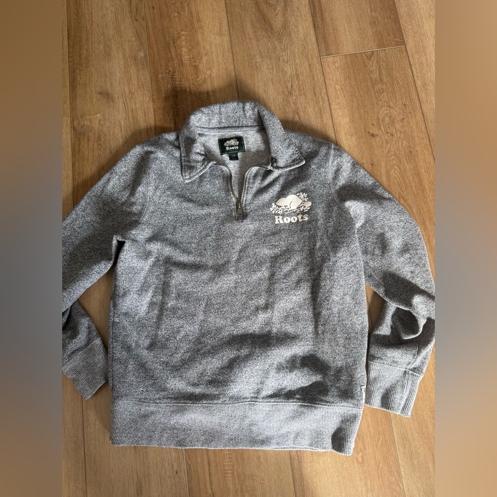 Roots Heather Gray Zip-Up Women’s Sweater